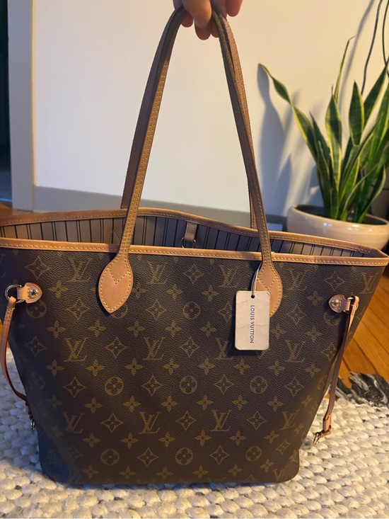 Louis Vuitton Handbags - Louis Vuitton Brown Monogram Shoulder Tote with Natural Trim